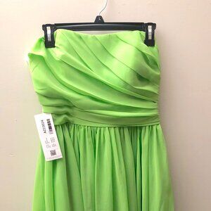 Azazie "Katie" Bright Green Dress , Size 8 BRAND NEW NWT, Hottest color